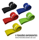 Kit Mini Band Muvin com 5 Faixas Elásticas de 5 Intensidades para Musculação e Funcional