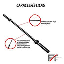 Par De Halteres Barra Oca 120cm Com Presilhas Preto