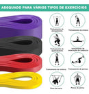 Elastico Treino Exercicio Academia Fitness Super Band Cinto Preto-roxo-vermelho-amarelo