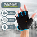 Luva Academia Halteres Neoprene Musculação Esporte Cross Fit Cor Preta