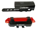 Kit Farol USB e Pisca Traseiro Elleven, 350 Lumens, Preto