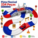 Pista De Carrinho Corrida Flexível 234 Peças Com Ponte Brinquedo Infantil