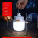 Lampião Led Camping 68w Recarregável Acampamento Pesca Usb Branco Portátil Lanterna Potente 3 Em 1 Luminária Emergência Ultra Forte