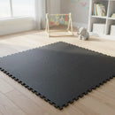 Kit 12 Tapetes Tatame Eva Preto Academia Yoga 50x50cm 10mm