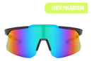 Óculos Corrida Ciclismo Beachtenis Masculino Feminino Uv400 Espelhada Preto E Verde