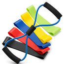 Kit Mini Bands e Extensor Formato 8 Well Tools com 6 Peças para Treino