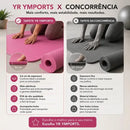 Tapete Yoga Antiderrapante de EVA Premium YR Ymports para Pilates e Fitness com Bolsa Rosa