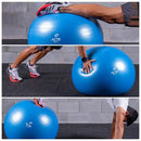 Bola De Pilates Azul 65cm Com Bomba De Ar Funcional Yoga Azul