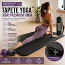 Tapete Colchonete Yoga Pilates Ginástica 1,90m 61cm 8mm Nbr