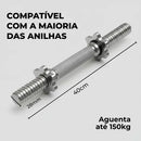 Par De Barras Halteres Academia 40cm Cromada 28mm Maciça
