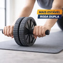 Roda Abdominal Supermedy Dupla Reforçada, Com Cabo Antiderrapante e Suporte Para 120kg