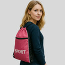 Mochila Saco Academia Rosa Sport Fanza Moda Impermeável 45cm Nylon