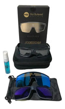 Armação Óculos Sol Hb Presto 2.0 Ciclismo Grafeno Armação Matte Navy Lente Blue Chrome