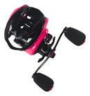 Carretilha Maruri New Crobat 7+1 Rolamentos Drag 7kg - Rosa - Direito