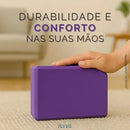 2 Blocos Tijolinho Apoio Para Yoga Pilates Alongamento Zenai Roxo