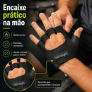Luva Academia Neoprene Musculação Crossfit Ajustável Grip Cor Preta Desenho Do Tecido Liso Tamanho M