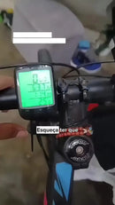 Ciclocomputador Bike Velocimetro Digital Com Fio Lcd Backlight 27 Funções Hodometro Temperatura Relogio Bicicleta Mtb Speed