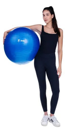 Bola Pilates Suiça Yoga Abdominal Gym Ball 65cm Bomba Cor Azul