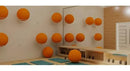 Suporte Nacional Para Bola Pilates Parede Preto Aço 35cm