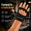 Luva Academia Neoprene Musculação Crossfit Ajustável Grip Cor Preta Desenho Do Tecido Liso Tamanho M