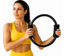 Arco Anel Pilates Yoga Fisioterapia Preto 37 cm Metal com EVA
