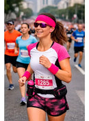 Kit Headband Punhos Fantasia Anos 80 Corrida Academia Malhar