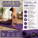 Tapete Colchonete Yoga Pilates Ginástica 1,90m 61cm 8mm Nbr