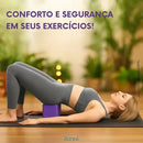 2 Blocos Tijolinho Apoio Para Yoga Pilates Alongamento Zenai Roxo
