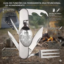 Talher Multifuncional 6 Em 1 Aço Inox Camping Pesca Trilha