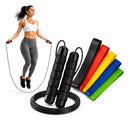 Kit Treino Funcional 5 Mini Bands + Corda De Pular 3 Metros