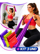 Kit 3 Faixas Elástica Thera Band Exercício Fisioterapia Yoga