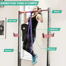 Elastico Treino Exercicio Academia Fitness Super Band Cinto Preto-roxo-vermelho-amarelo