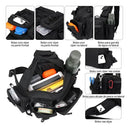 Mochila de Pesca Impermeável Tática Premium, para Camping e Pescaria ao Ar Livre, Super Resistente Leve Espaçoso, Acompanha Alicate p/ Iscas Artificiais, Completa Multius