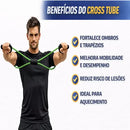 Kit 20 Itens: Elasticos Extensores + 5 Mini bands + 1 Corda de Pular + 1 Cross tube + 1 Thera Band + Guia de Exercícios Cardio- Fisioterapia - Pilates- Academia- Treino em Casa Reativo Sport e Fitness