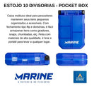 Estojo de Pesca Marine Sports 10 Divisórias Preto MPB103