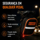 Bolsa De Selim Tsw Impermeável Nylon Ziper Mtb Bicicleta Cor Preto Com Cinza