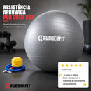 Bola Suiça 55cm Pilates Yoga Com Bomba Fisioterapia Fitness Cor Cinza