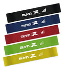 Kit Mini Band Muvin com 5 Faixas Elásticas de 5 Intensidades para Musculação e Funcional