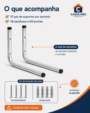 Suporte De Parede Para Até 7 Cadeiras De Praia Aluminio