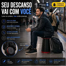 Banqueta Banco Retrátil Portátil Alça Telescópica Pesca Top Preto