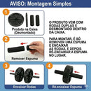 Roda Abdominal Supermedy Dupla Reforçada, Com Cabo Antiderrapante e Suporte Para 120kg