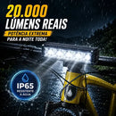 Farol de Bike 20.000 Lúmens para Bicicleta e Patinete com LED Forte USB-C de Alumínio e Bateria Duradoura