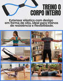 Kit Mini Bands e Extensor Formato 8 Well Tools com 6 Peças para Treino