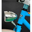 Farol de bicicleta retrô vintage cromado com 3 leds absoluto jy-592a