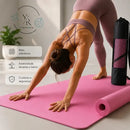 Tapete Yoga Antiderrapante de EVA Premium YR Ymports para Pilates e Fitness com Bolsa Rosa