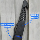 Faca De Pesca Marine Sports Fileteira Serrilhada Em Aço Inox Cor Preto