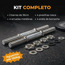 Par Barra Halter Academia 35 Cm Maciça 28mm Cromada Crossfit