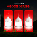 Lampião Led Camping 68w Recarregável Acampamento Pesca Usb Branco Portátil Lanterna Potente 3 Em 1 Luminária Emergência Ultra Forte
