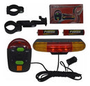 Kit Lanterna Farol Buzina Freio Pisca Seta Bike Breack Light Preto