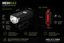 Kit Farol Led Para Bicicleta Potente Recarregável Usb